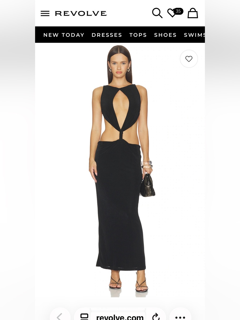 superdown Black Cutout Backless Maxi Dress